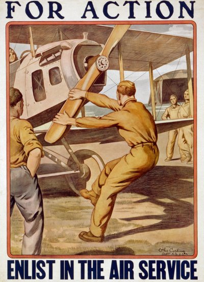 Für den Einsatz, melden Sie sich beim Luftdienst, 1917-20 von Otho Cushing